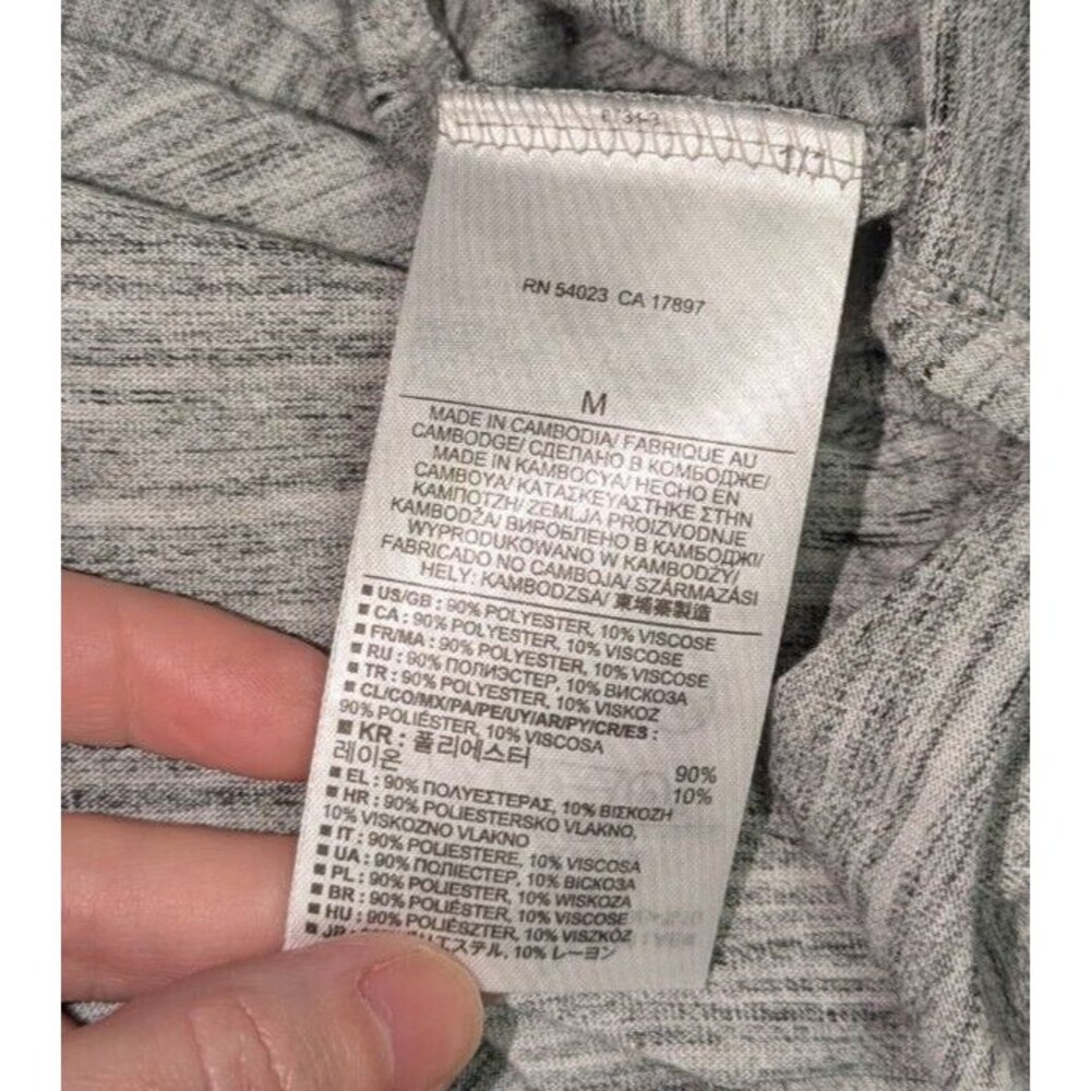 Banana Republic Dress M Women's Gray Marled Adjustable Straps Maxi Slits Cutout - Picture 9 of 11